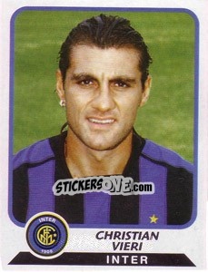 Sticker Christian Vieri - Calciatori 2003-2004 n. 143 - Panini