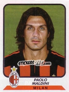 Figurina Paolo Maldini - Calciatori 2003-2004 - Panini