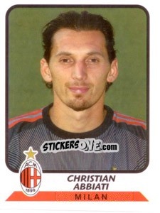 Sticker Christian Abbiati - Calciatori 2003-2004 - Panini