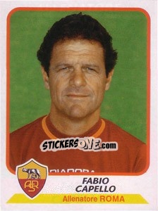 Sticker Fabio Capello (allenatore) - Calciatori 2003-2004 n. 340 - Panini