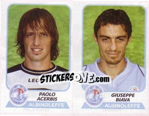Sticker Acerbis / Biava - Calciatori 2003-2004 - Panini