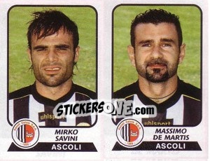 Figurina Savini / de Martis - Calciatori 2003-2004 - Panini