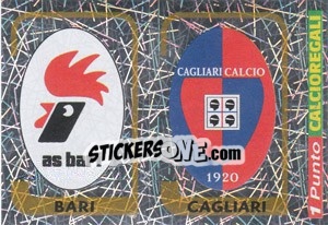 Cromo Scudetto Bari / Scudetto Cagliari - Calciatori 2003-2004 - Panini