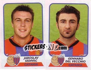 Sticker Sedivec / del Vecchio - Calciatori 2003-2004 - Panini