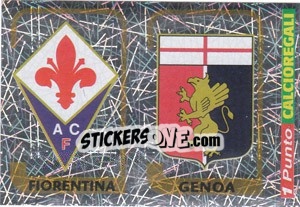 Cromo Scudetto Fiorentina / Scudetto Genoa - Calciatori 2003-2004 - Panini