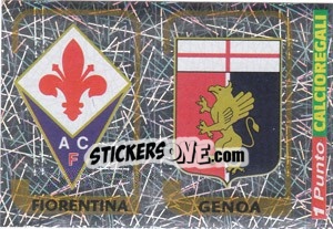 Sticker Scudetto Fiorentina / Scudetto Genoa - Calciatori 2003-2004 n. 504 - Panini