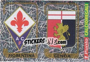 Cromo Scudetto Fiorentina / Scudetto Genoa