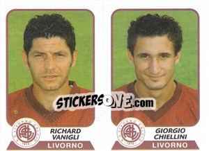 Sticker Vanigli / Giorgio Chiellini - Calciatori 2003-2004 n. 520 - Panini