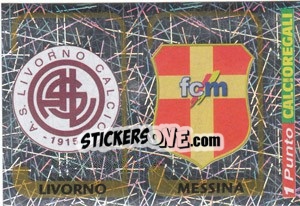 Figurina Scudetto Livorno / Scudetto Messina