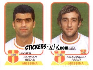 Sticker Rezaei / Parisi - Calciatori 2003-2004 - Panini