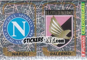 Cromo Scudetto Napoli / Scudetto Palermo - Calciatori 2003-2004 - Panini