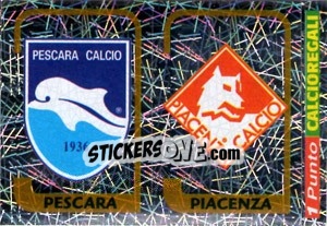 Sticker Scudetto Pescara /Scudetto Piacenza