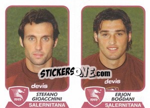 Sticker Gioacchini / Bogdani - Calciatori 2003-2004 - Panini