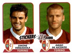 Sticker Vergassola / de Ascentis - Calciatori 2003-2004 - Panini