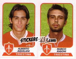 Sticker Aquilani / Rigoni - Calciatori 2003-2004 - Panini