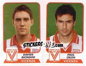 Sticker Biondini / Okon - Calciatori 2003-2004 - Panini