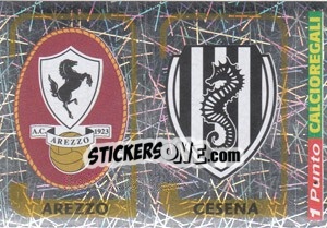 Sticker Scudetto Arezzo /Scudetto Cesena - Calciatori 2003-2004 - Panini