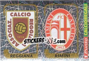 Figurina Scudetto Reggiana / Scudetto Rimini - Calciatori 2003-2004 - Panini