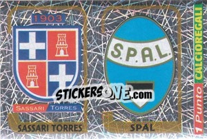 Figurina Scudetto Sassari Torres / Scudetto SPAL - Calciatori 2003-2004 - Panini