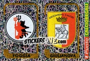 Sticker Scudetto Foggia / Scudetto Giulianova - Calciatori 2003-2004 - Panini