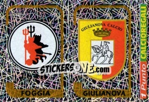 Sticker Scudetto Foggia / Scudetto Giulianova - Calciatori 2003-2004 n. 674 - Panini