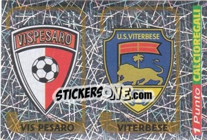 Sticker Scudetto Vis Pesaro / Scudetto Viterbese - Calciatori 2003-2004 - Panini