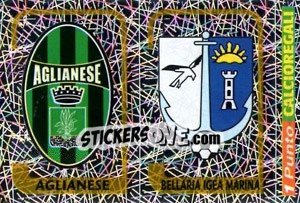 Sticker Scudetto Aglianese / Scudetto Bellaria Igea Marina - Calciatori 2003-2004 - Panini