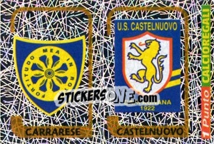 Sticker Scudetto Carrarese / Scudetto Castelnuovo - Calciatori 2003-2004 n. 701 - Panini