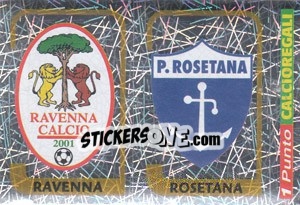 Sticker Scudetto Ravenna / Scudetto Rosetana - Calciatori 2003-2004 n. 706 - Panini