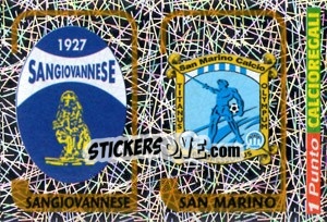 Sticker Scudetto Sangiovannese / Scudetto San Marino