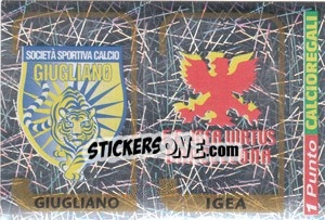 Cromo Scudetto Giugliano / Scudetto Igea - Calciatori 2003-2004 - Panini