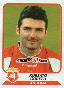 Sticker Roberto Goretti - Calciatori 2003-2004 n. A10 - Panini