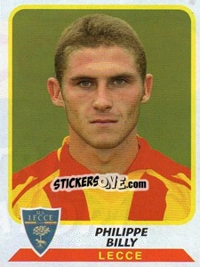 Cromo Philippe Billy - Calciatori 2003-2004 - Panini