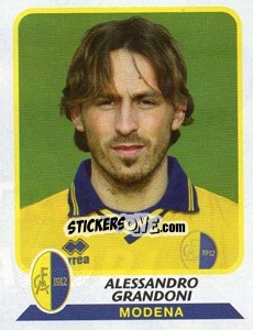 Sticker Alessandro Grandoni - Calciatori 2003-2004 - Panini