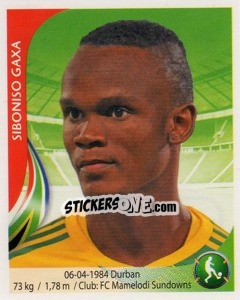 Sticker Siboniso Gaxa - Copa Mundial Sudáfrica 2010 - Navarrete