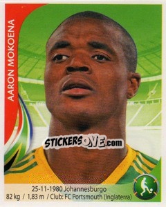 Sticker Aaron Mokoena - Copa Mundial Sudáfrica 2010 - Navarrete
