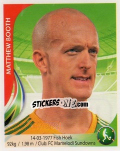 Sticker Matthew Booth - Copa Mundial Sudáfrica 2010 - Navarrete