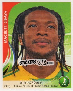 Sticker Macbeth Sibaya - Copa Mundial Sudáfrica 2010 - Navarrete