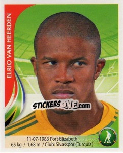Sticker Elrio van Heerden - Copa Mundial Sudáfrica 2010 - Navarrete