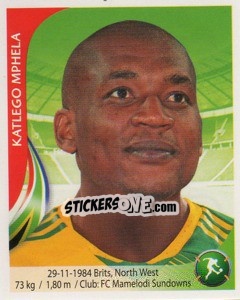 Sticker Katlego Mphela - Copa Mundial Sudáfrica 2010 - Navarrete