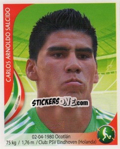 Sticker Carlos Salcido - Copa Mundial Sudáfrica 2010 - Navarrete
