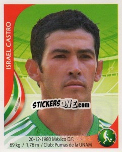 Sticker Israel Castro - Copa Mundial Sudáfrica 2010 - Navarrete