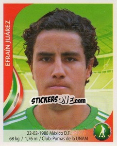 Sticker Efrain Juarez - Copa Mundial Sudáfrica 2010 - Navarrete