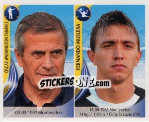 Sticker Oscar Tabares / Fernando Muslera - Copa Mundial Sudáfrica 2010 - Navarrete
