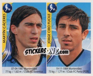 Sticker Martín Cáceres / Jorge Fucile - Copa Mundial Sudáfrica 2010 n. 50 - Navarrete