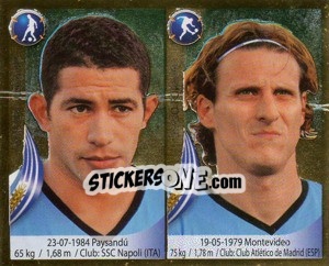 Sticker Walter Gargano / Diego Forlan - Copa Mundial Sudáfrica 2010 n. 53 - Navarrete