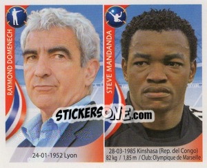 Sticker Raymond Domenech / Steve Mandanda - Copa Mundial Sudáfrica 2010 n. 57 - Navarrete
