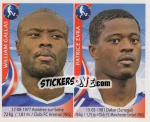 Sticker William Gallas / Patrice Evra - Copa Mundial Sudáfrica 2010 n. 59 - Navarrete