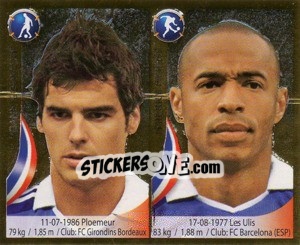 Sticker Yoann Gourcuff / Thierry Henry - Copa Mundial Sudáfrica 2010 - Navarrete