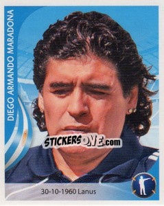 Sticker Diego Maradona - Copa Mundial Sudáfrica 2010 - Navarrete